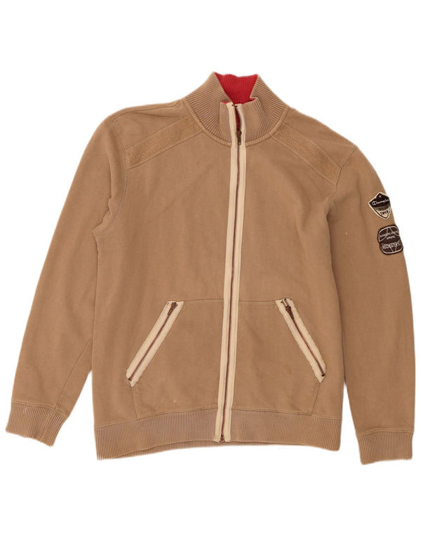 Giacca da tuta da uomo Champion di grandi dimensioni in cotone beige