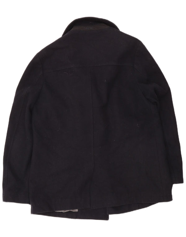 Crew Clothing Cappotto doppiopetto da uomo UK 42 XL Lana blu navy