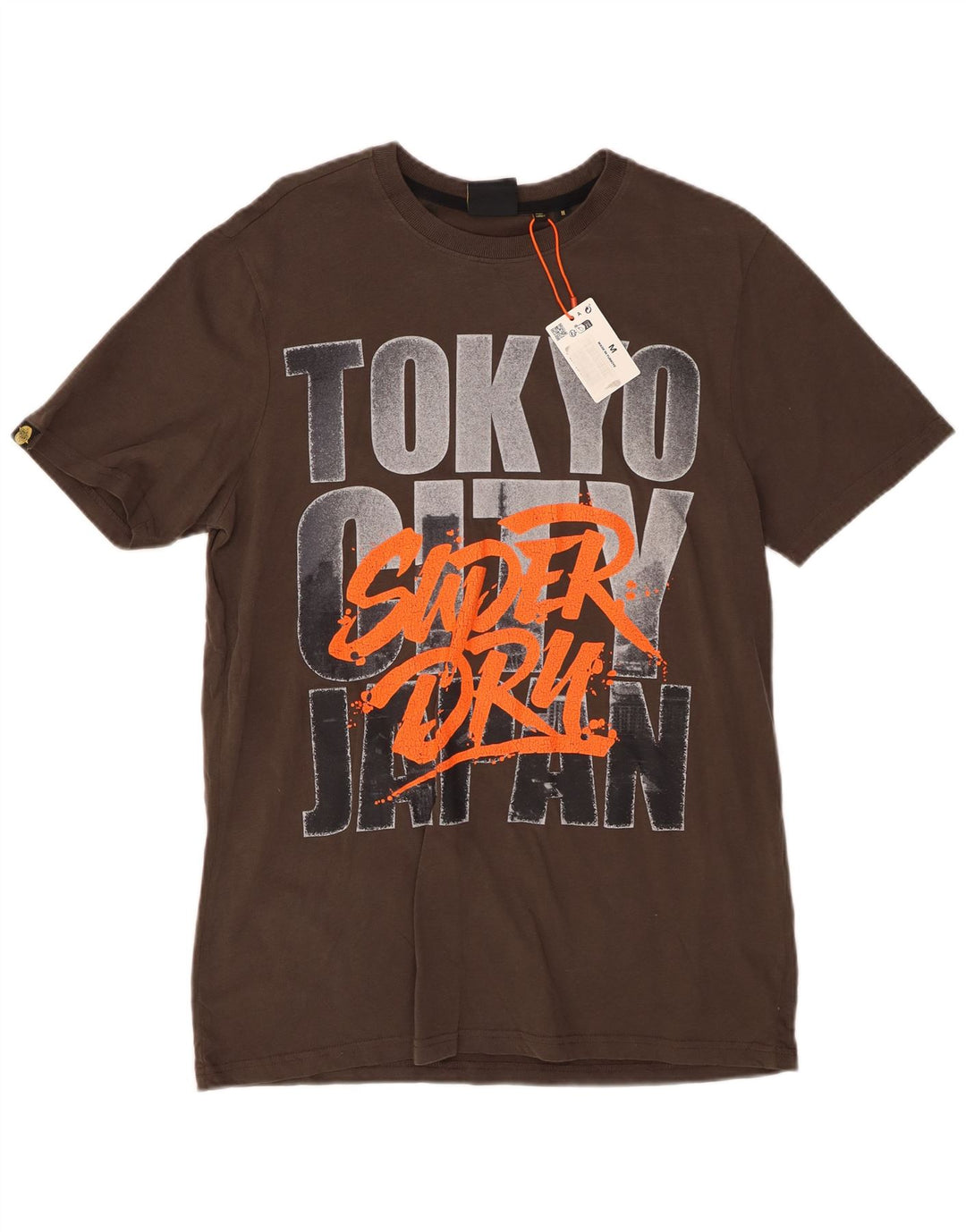 T-shirt grafica da uomo SUPERDRY Top in cotone grigio medio
