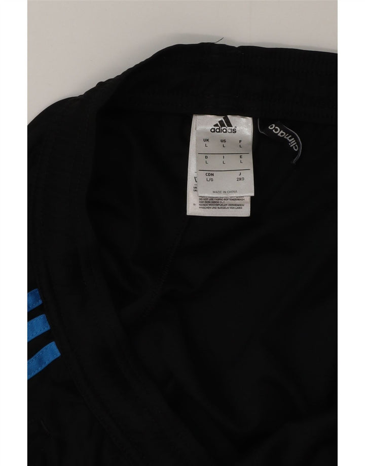 Pantaloncini sportivi Adidas Climacool da uomo grandi in poliestere color block nero
