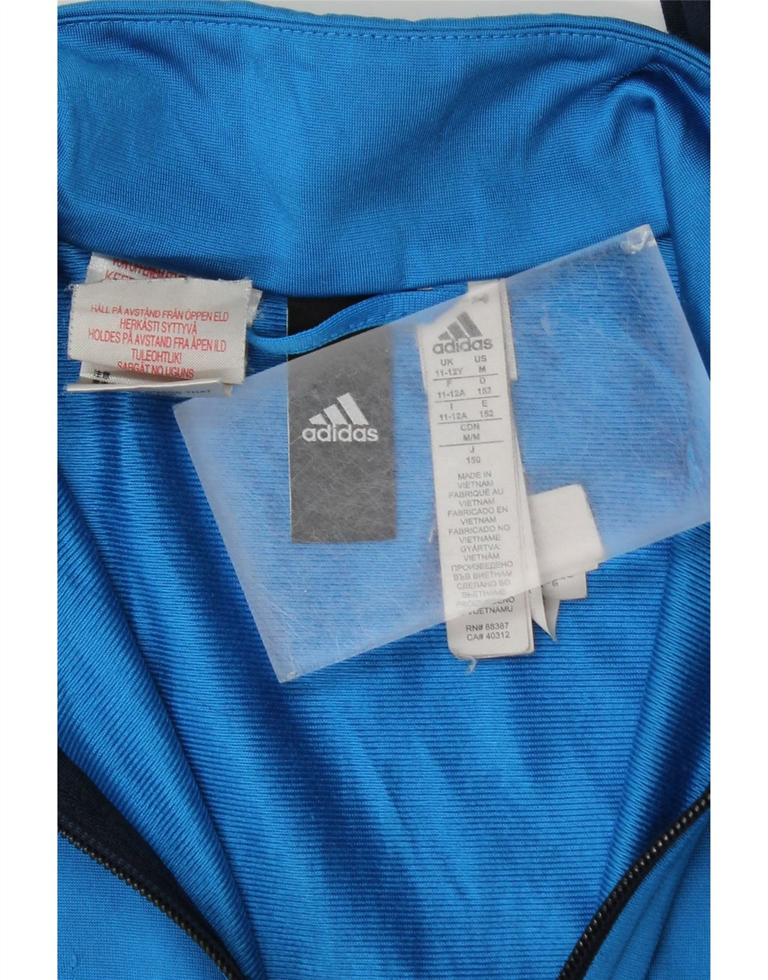 Giacca da tuta da ragazzo Adidas 11-12 anni Blu Navy Colourblock