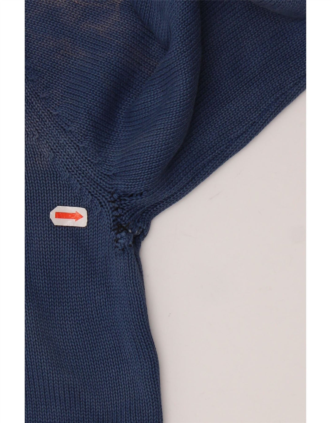 TOM TAILOR Maglione da uomo con zip e collo XL in cotone tie-dye blu