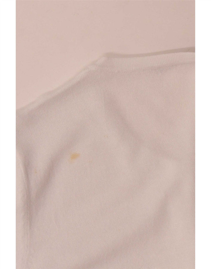 Maglione cardigan da donna Marks & Spencer UK 12 Viscosa bianca media
