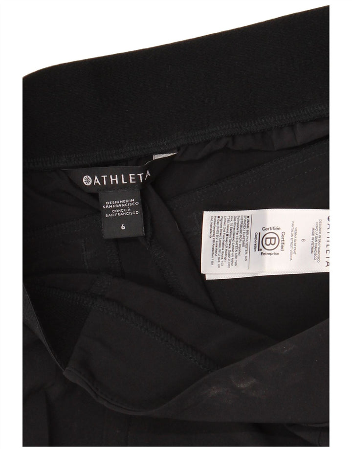 Pantaloni chino affusolati da donna ATHLETA US 6 medi W30 L30 poliestere nero