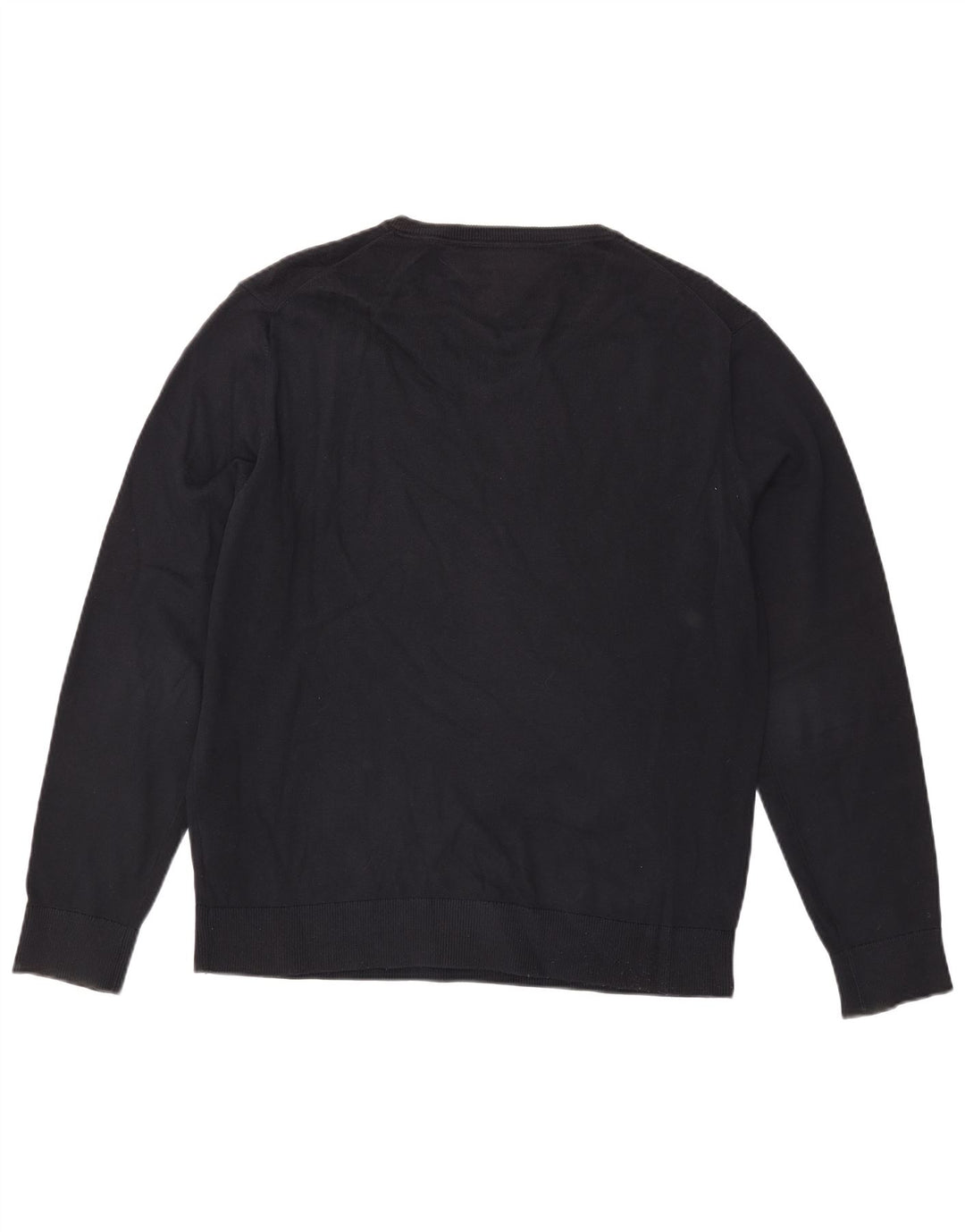 TOMMY HILFIGER Maglione da uomo con scollo a V XL in cotone blu navy