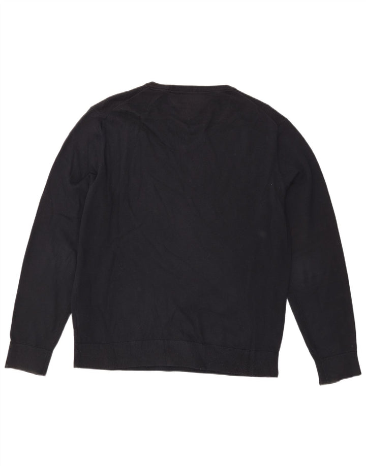 TOMMY HILFIGER Maglione da uomo con scollo a V XL in cotone blu navy