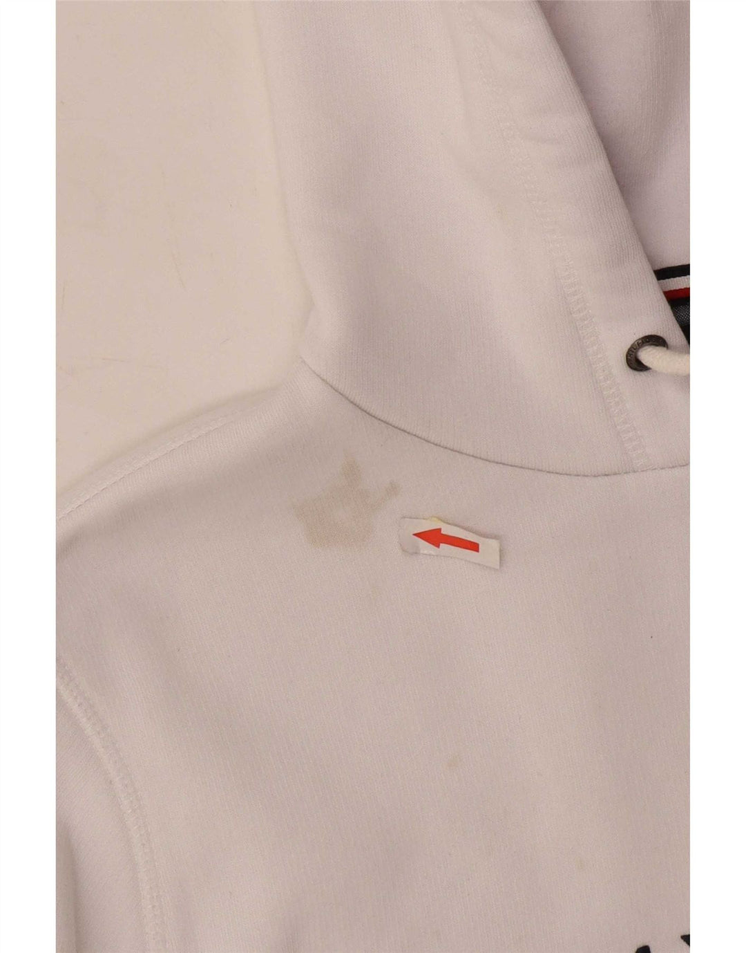 Maglione con cappuccio grafico da uomo Tommy Hilfiger in cotone bianco medio