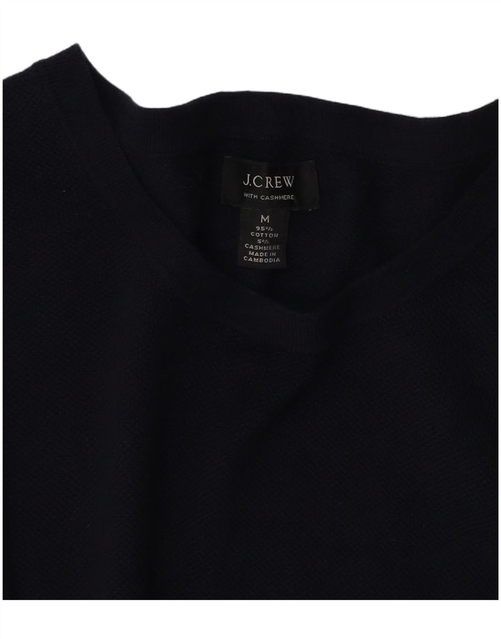 J. CREW Maglione da uomo con scollo a barca in cotone medio blu navy