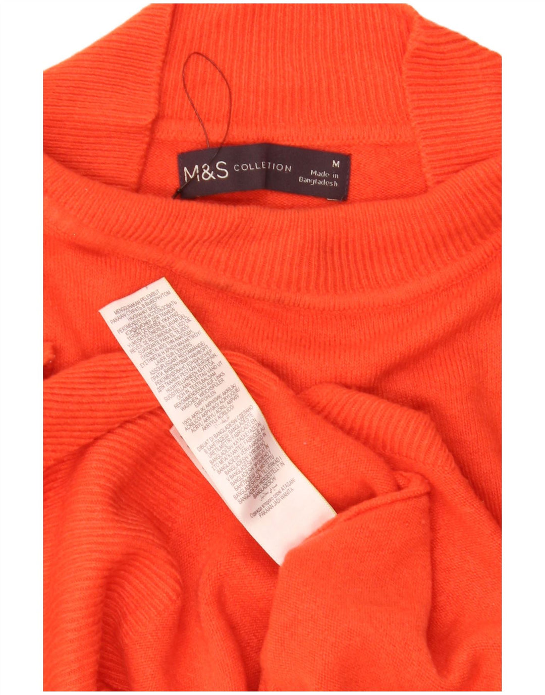 Maglione maglione a collo alto da donna Marks & Spencer UK 14 Arancione medio