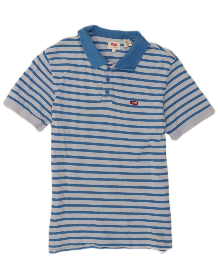 Polo Levi's Uomo Piccola in cotone a righe blu