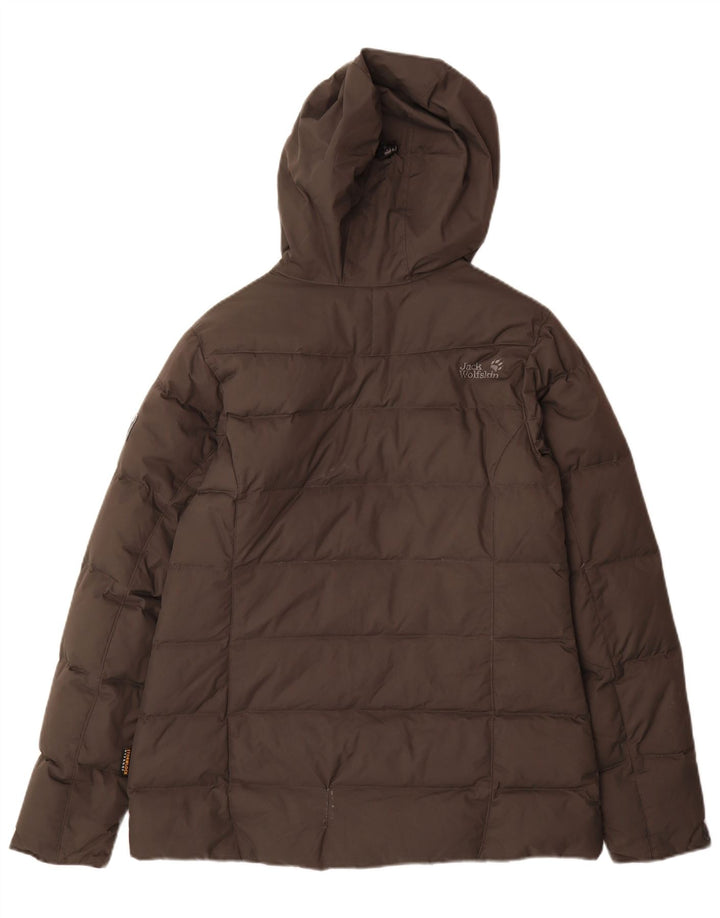 Giacca imbottita con cappuccio da donna Jack Wolfskin UK 12/14 Poliammide marrone medio