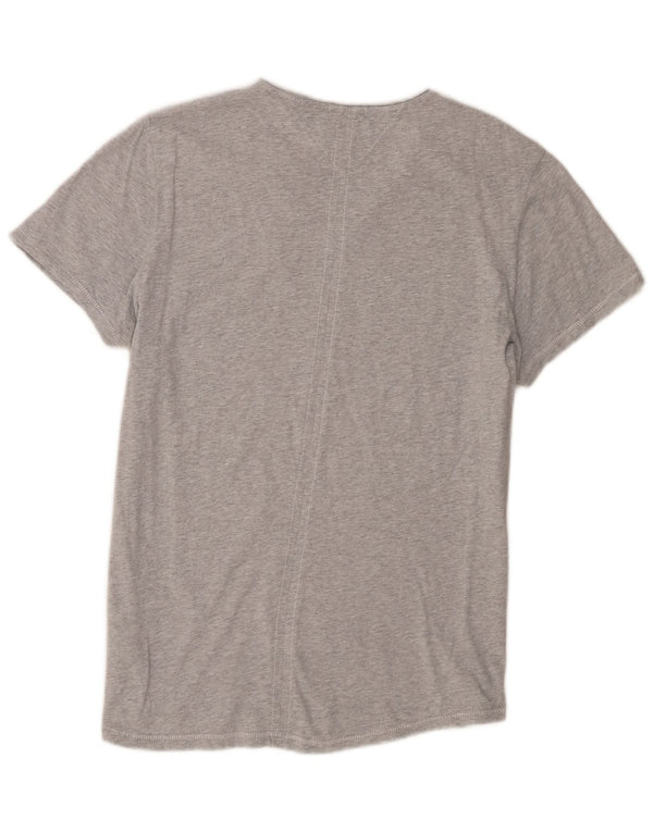 T-shirt slim fit da donna Tommy Hilfiger Top UK 16 grande cotone grigio