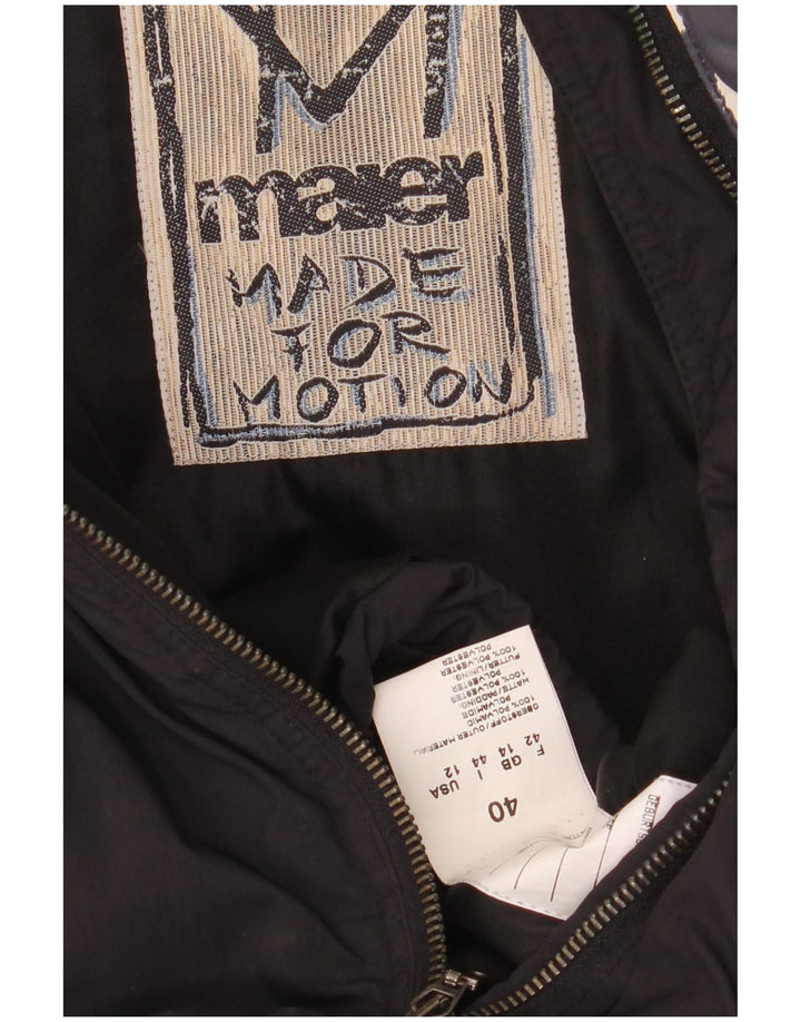 MAIER Giacca a vento oversize da donna UK 14 Grande floreale nero
