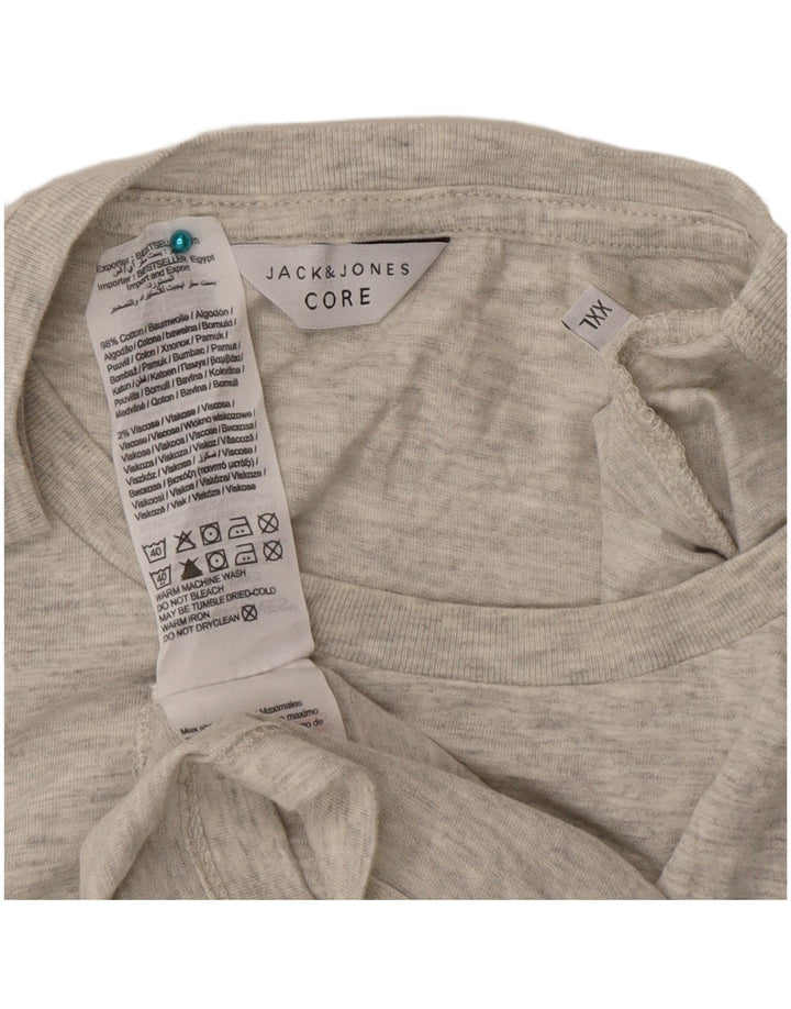 T-shirt grafica da uomo Jack & Jones Top 2XL cotone grigio