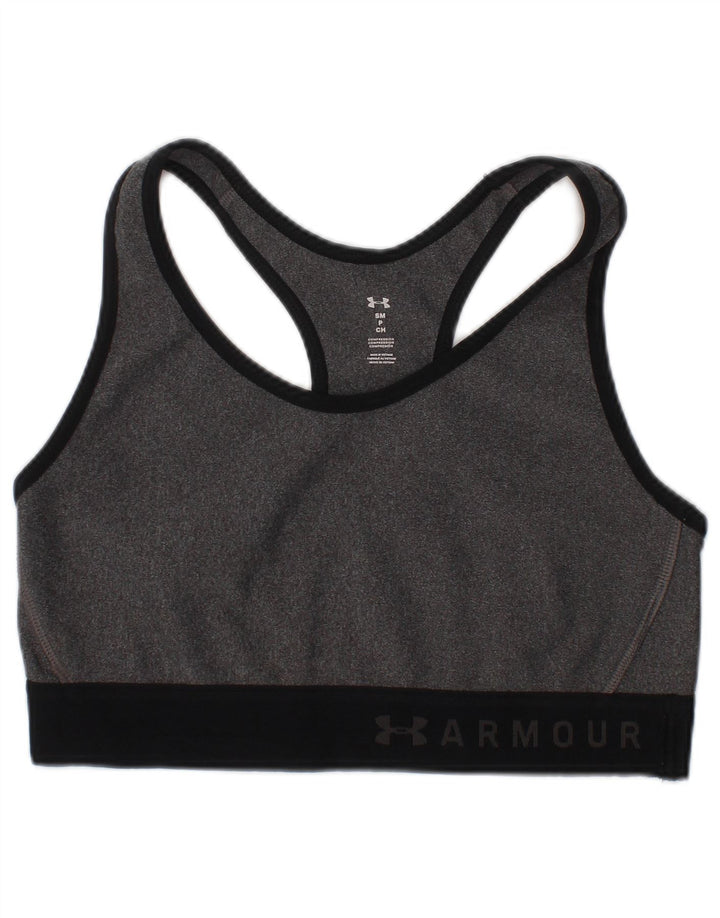 Top grafico a compressione da donna Under Armour piccolo sportivo grigio chiazzato