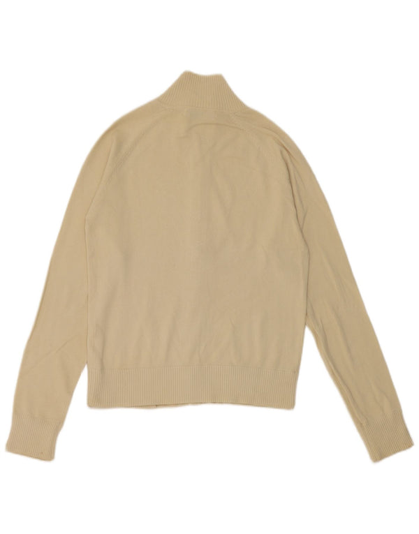 Maglione cardigan corto da donna Zara UK 12 Cotone beige medio
