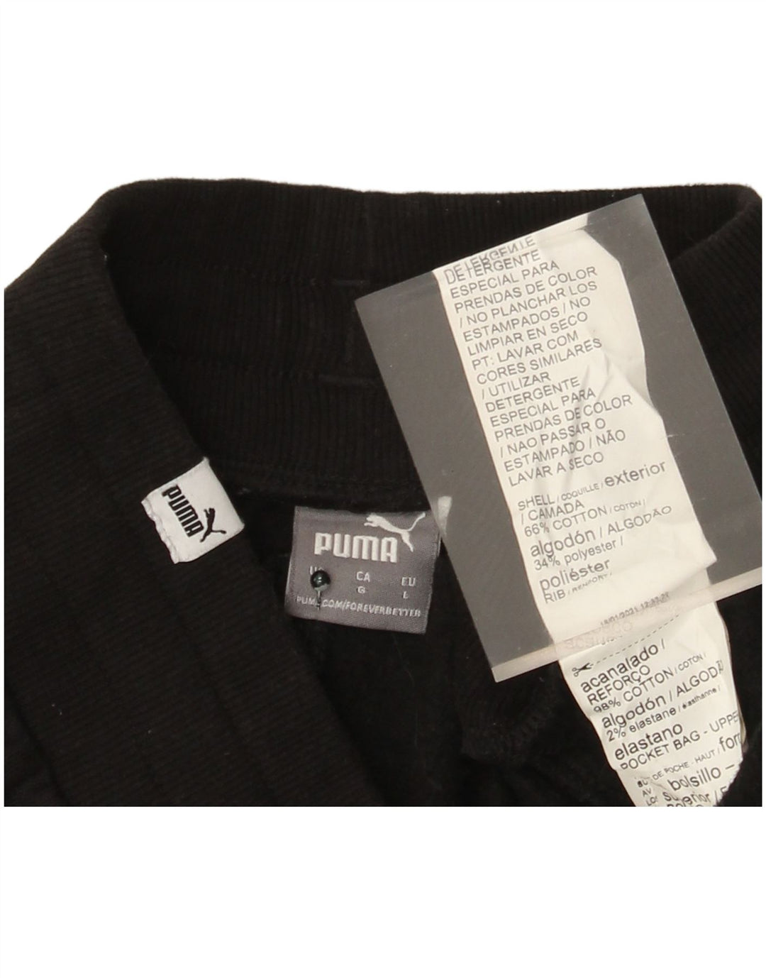 Pantaloni da tuta grafica da uomo Puma Joggers grandi in cotone nero