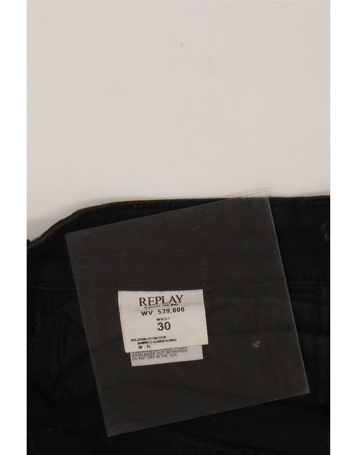 Replay Pantaloncini di jeans da donna medi W30 Cotone nero