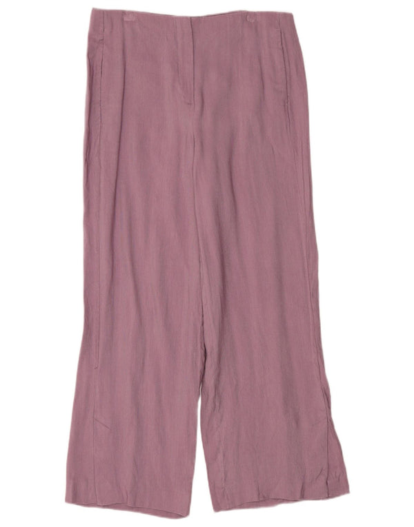 Pantaloni chino a gamba larga da donna Massimo Dutti EU 40 Medium W30 L26 Viola