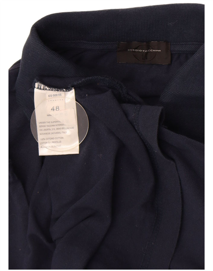 Polo Uomo Manica Lunga Sergio Tacchini IT 48 Cotone Medio Blu Navy