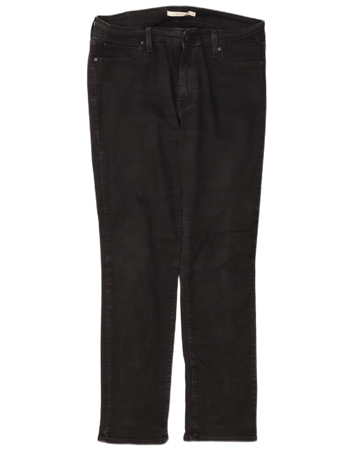 Jeans Levi's 712 Slim da donna W32 L32 cotone nero