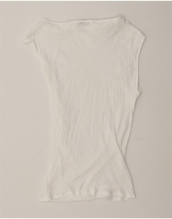 Camicetta Zara Da Donna Top UK 10 Piccola Bianca