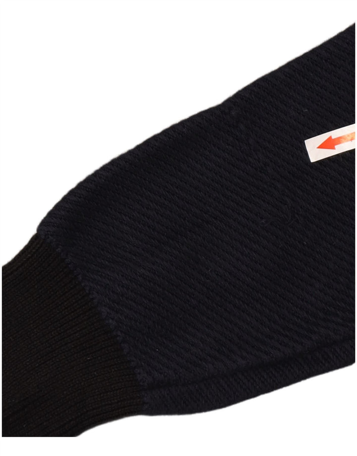 Maglione maglione girocollo da donna Iceberg UK 12 Lana color block grigio medio