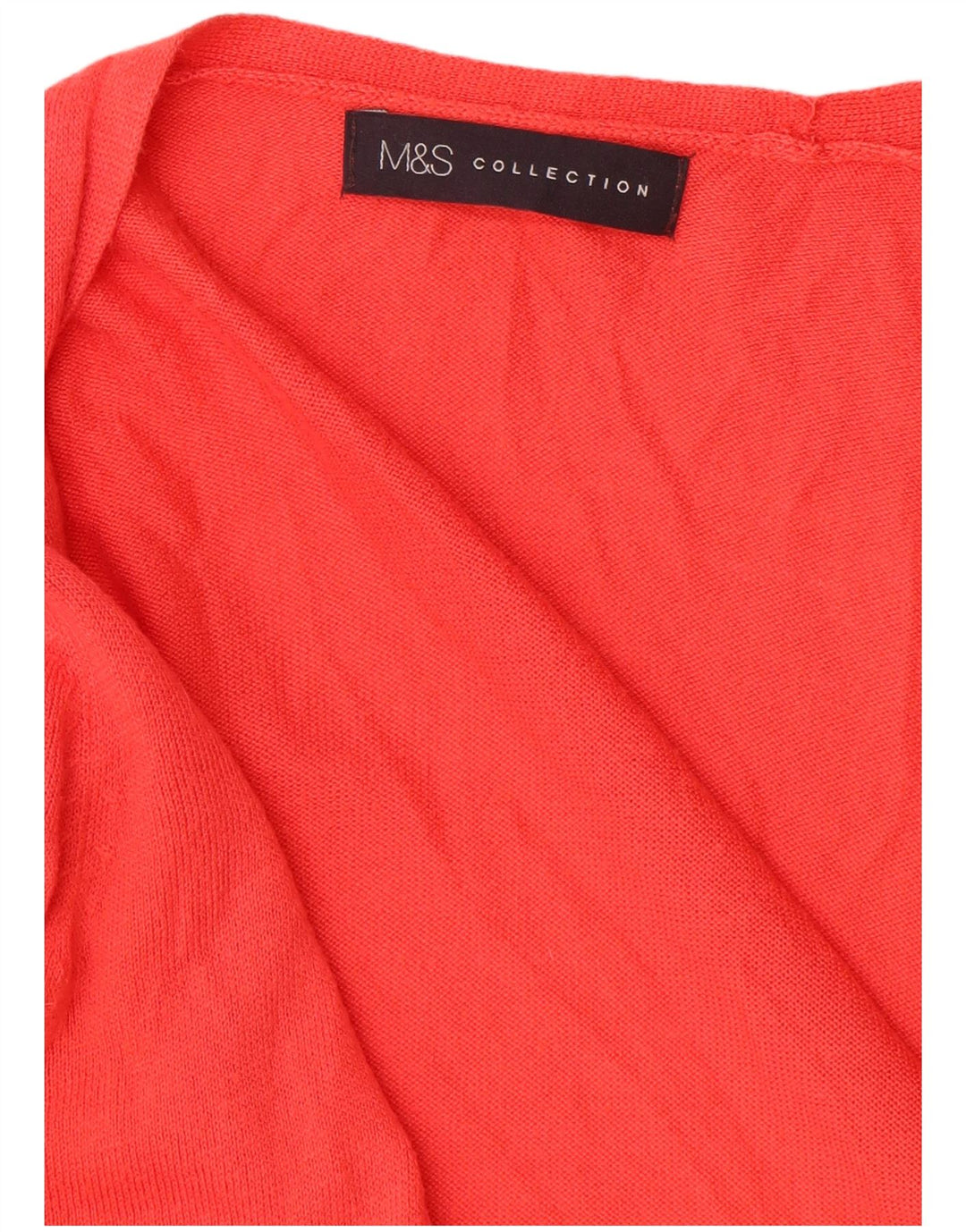 Maglione cardigan aperto da donna Marks & Spencer UK 12 rosso medio