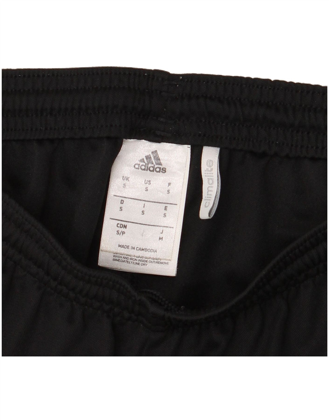 Pantaloncini sportivi Adidas Climalite da uomo piccoli in poliestere nero