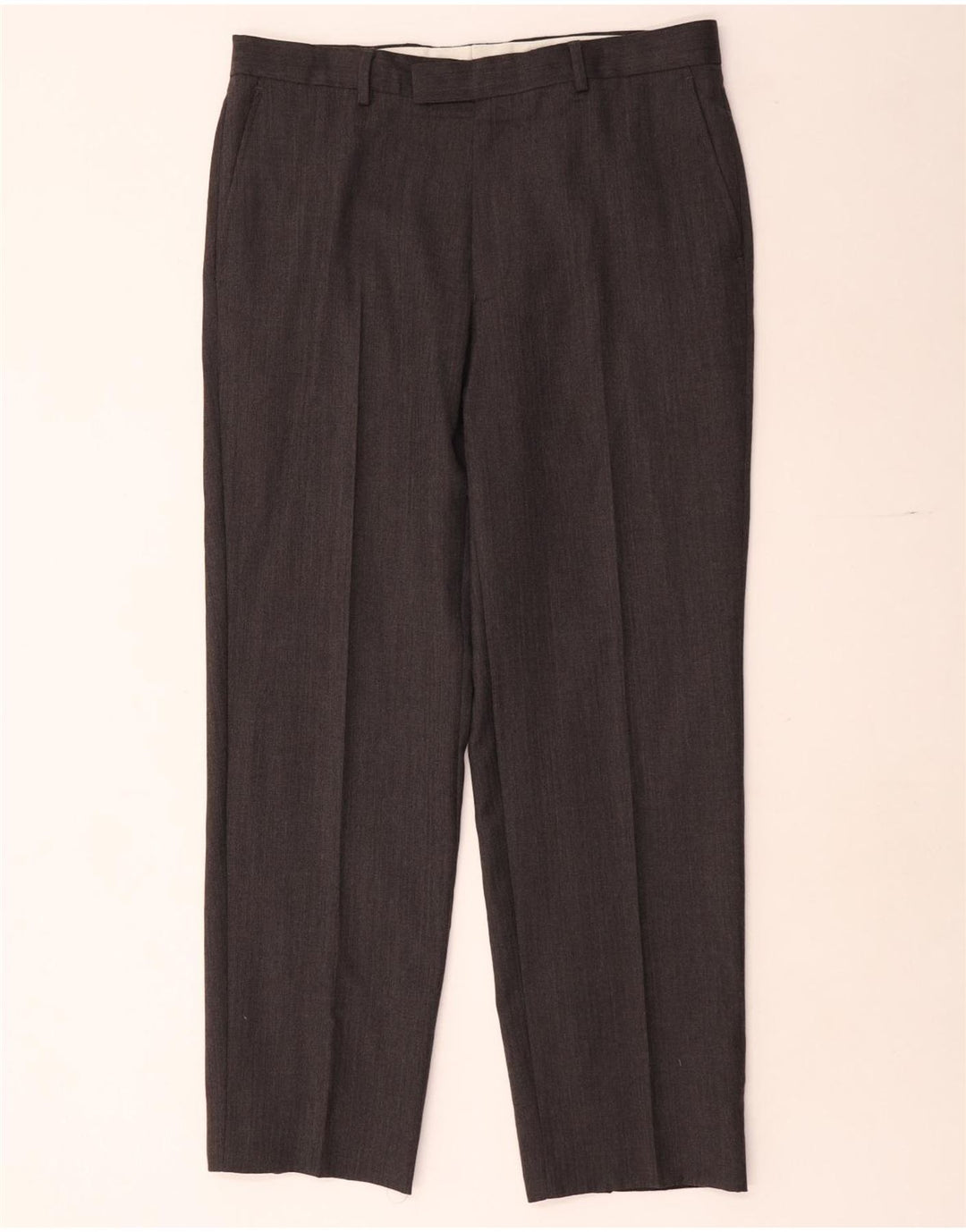 Pantaloni da abito dritti su misura da uomo Marks & Spencer W34 L30 grigi
