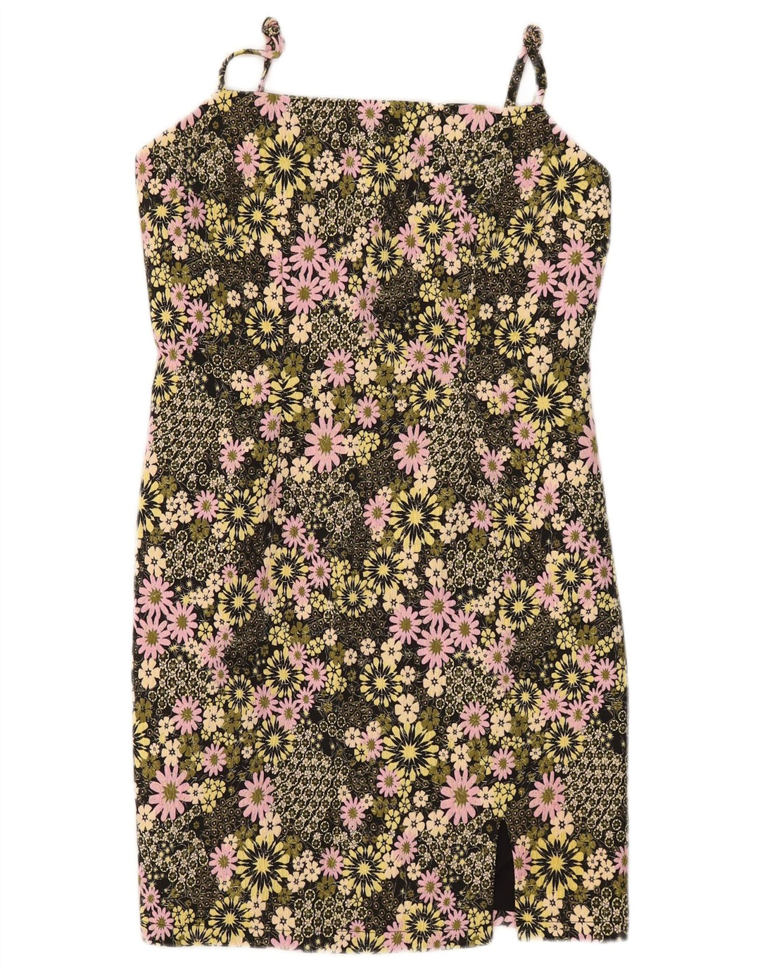 Abito sottoveste da donna Oasis UK 8 Piccolo poliestere floreale nero