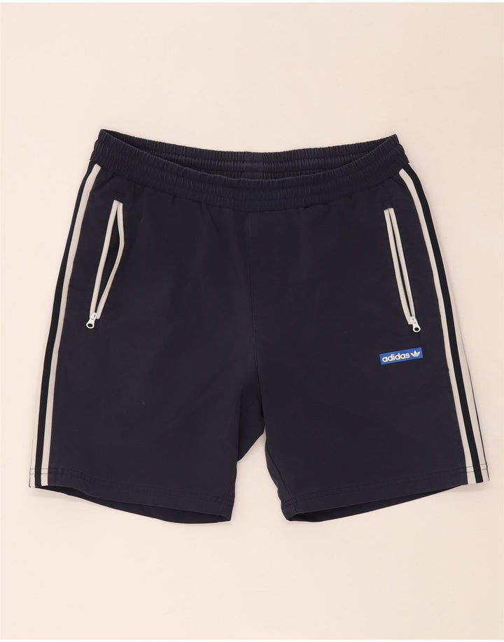 Pantaloncini sportivi da uomo ADIDAS grandi in nylon blu navy