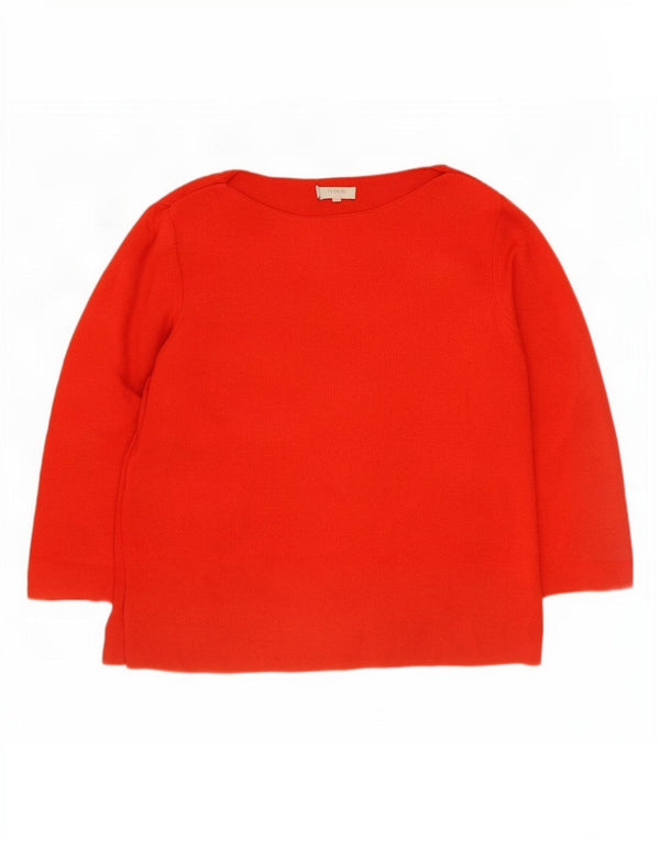 Maglione da donna con scollo a barca con maniche a 3/4 Hobbs UK 12 Rayon rosso medio