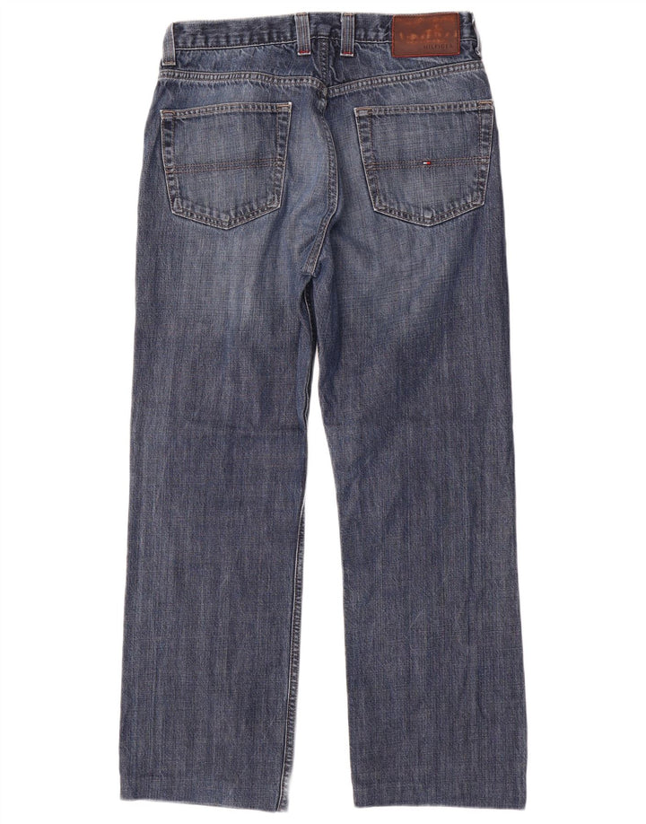 TOMMY HILFIGER Jeans dritti da uomo W32 L29 cotone blu navy