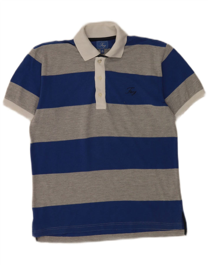 Polo Fay Bambino 11-12 Anni Cotone Rigato Blu