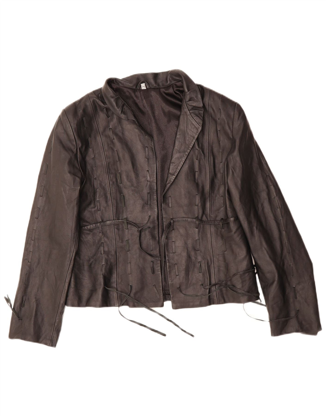 Giacca in Pelle Donna VINTAGE IT 44 Media Nera