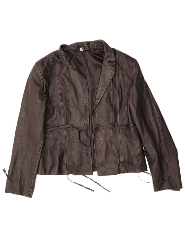 Giacca in Pelle Donna VINTAGE IT 44 Media Nera