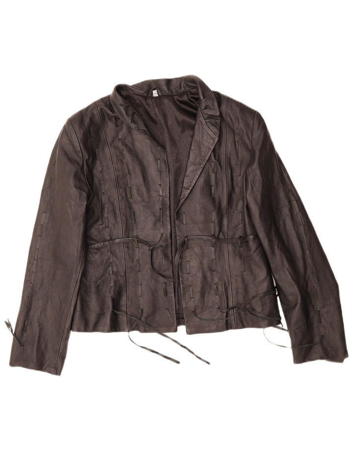 Giacca in Pelle Donna VINTAGE IT 44 Media Nera