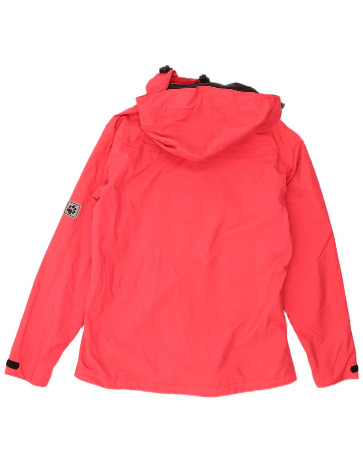 Giacca antipioggia con cappuccio da donna Jack Wolfskin UK 12 poliestere rosa medio