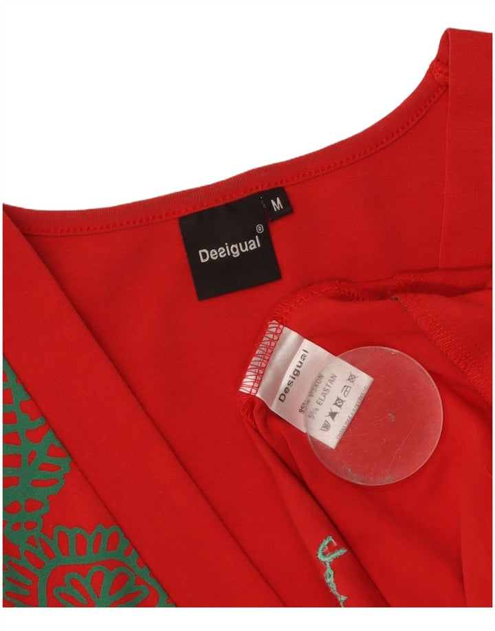 Desigual Abito da donna a linea A con grafica UK 12 Viscosa Paisley rossa media