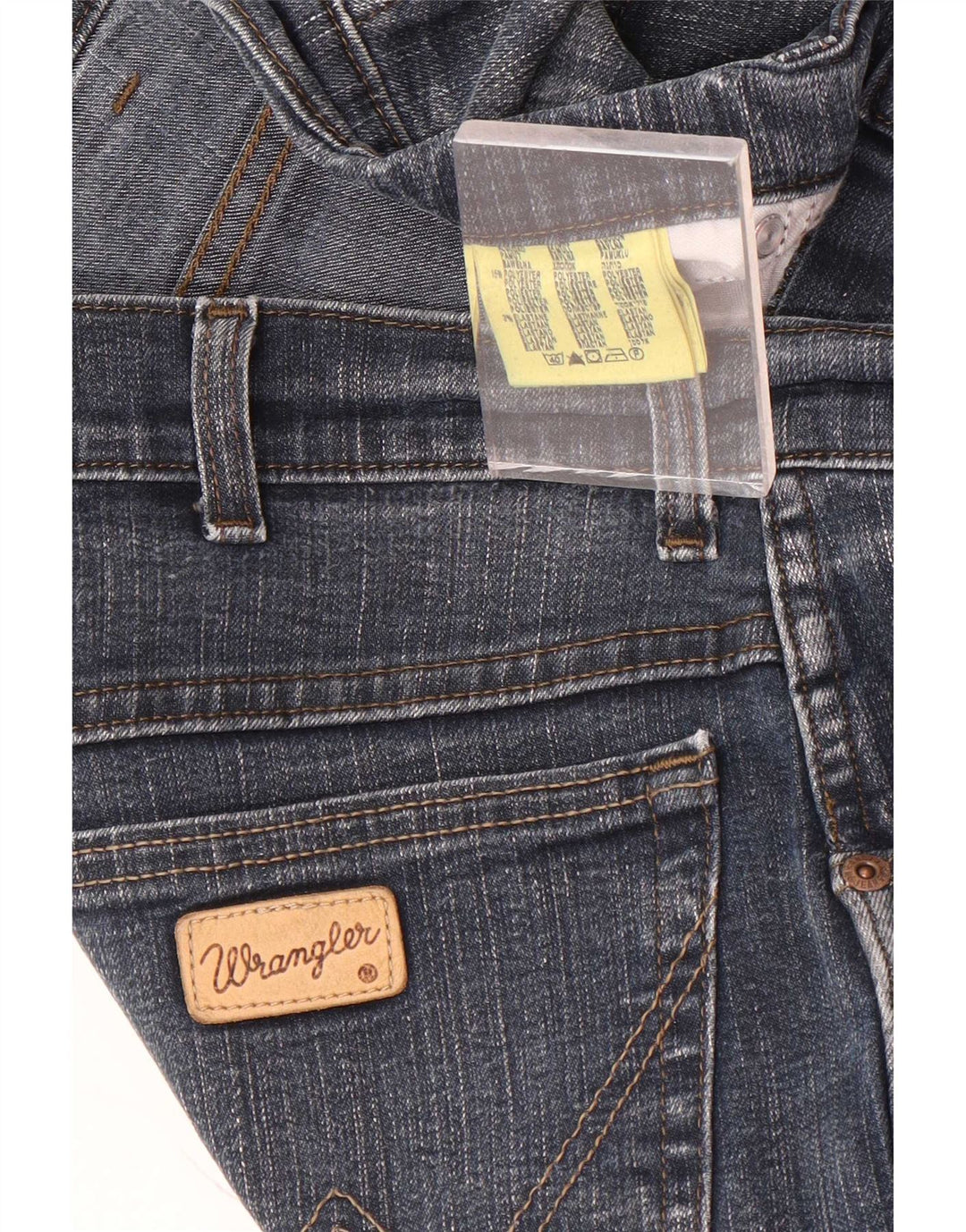 Jeans dritti elasticizzati Texas da uomo Wrangler W34 L32 cotone blu