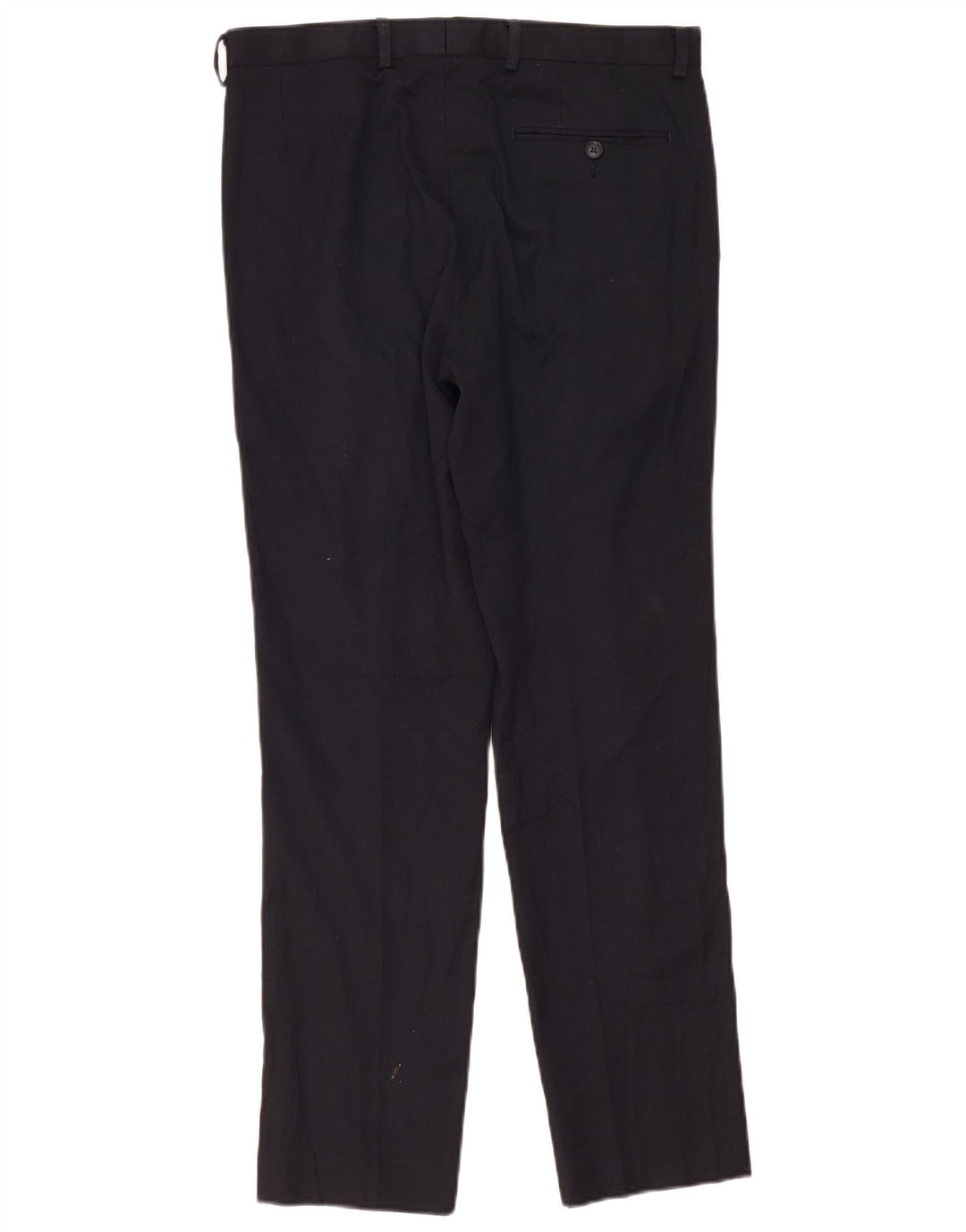 Pantaloni da abito slim da donna Marks & Spencer W32 L33 poliestere blu navy