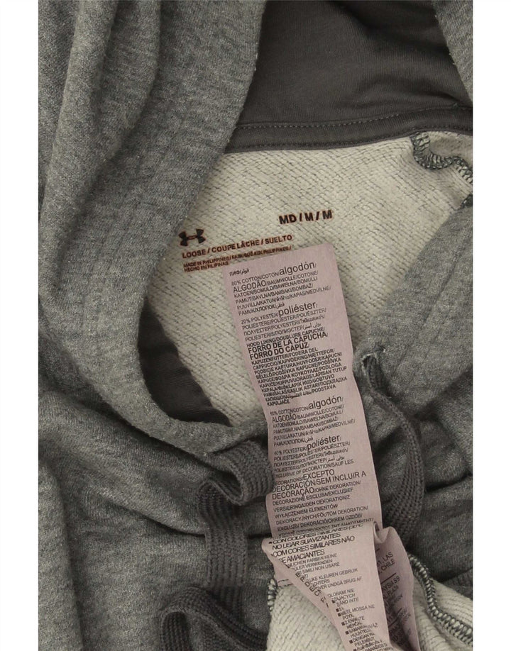 Felpa con cappuccio da uomo Under Armour in cotone chiazzato grigio medio
