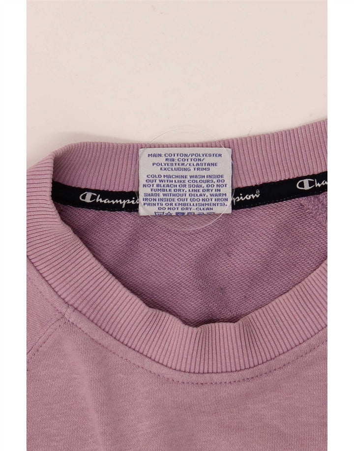 Felpa oversize con grafica da donna Champion, maglione UK 16 grande viola