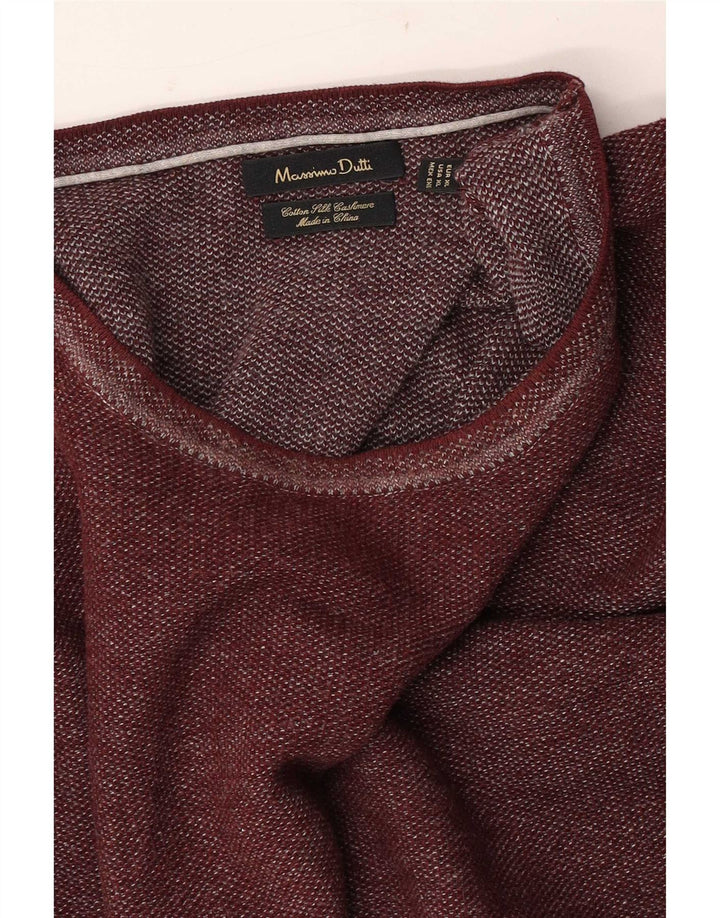 Massimo Dutti Maglione da uomo con scollo a barca XL Bordeaux