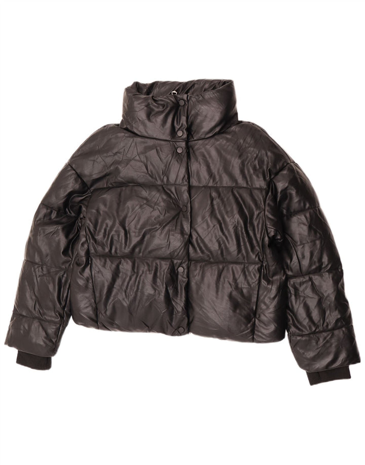 Giacca imbottita da donna Zara UK 16 grande poliestere nero