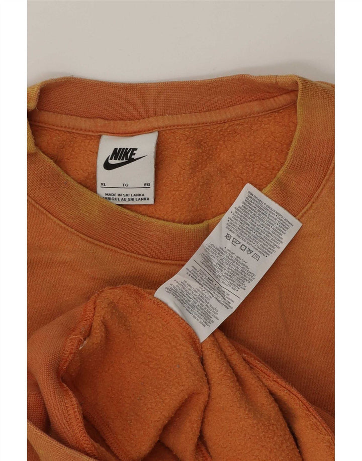 Felpa Nike Uomo Maglione XL Arancione Cotone