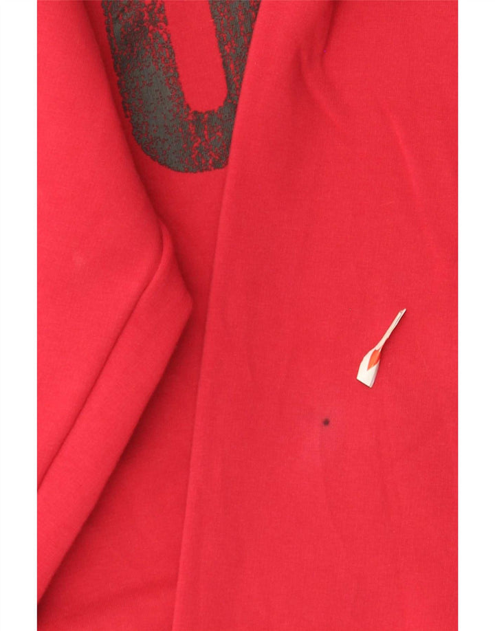 Felpa grafica da donna Puma Jumper UK 10 Small Red Cotton