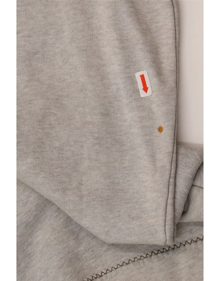 FAT FACE Felpa da uomo con collo con zip grafica Maglione XL Cotone grigio