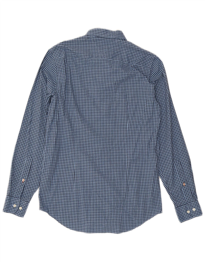 Camicia slim fit da uomo Tommy Hilfiger in cotone a quadretti blu medio
